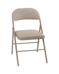 COSCO Beige Vinyl Folding Chair