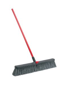 Libman 24 In. W. x 64 In. L. Steel Handle Rough Surface Push Broom