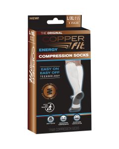 Copper Fit Small/Medium White Energy Compression Socks