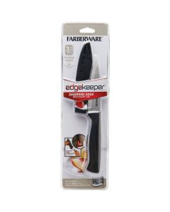 Farberware 3.5 In. Black Paring Knife with Edgekeeper Sheath