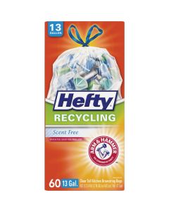 Hefty 13 Gal. Clear Tall Kitchen Recycling Bag (60-Count)