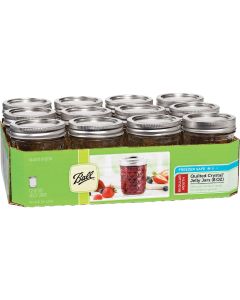 Ball 8 Oz. Glass Deluxe Jam or Jelly Jar, (12-Pack)