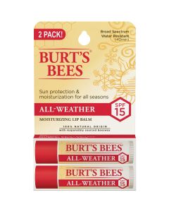 Burt's Bees All Weather SPF 15 Lip Balm (2-Pack)