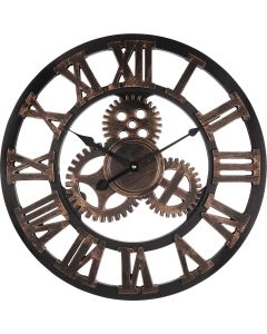 Westclox 20 In. Black & Gold Gear Wall Clock