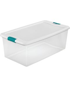 Sterilite 106 Qt. White Latching Storage Tote