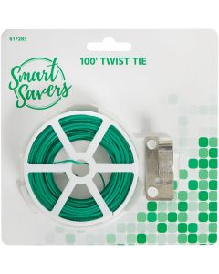 Smart Savers 100 Ft. Green Rubber Twist Tie