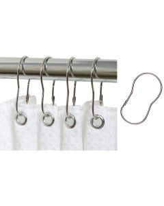 Zenith Zenna Home Chrome Plain Shower Curtain Hook (12 Count)