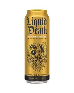 Liquid Death 19.2 Oz. Mango Chainsaw 100% Sparkling Mountain Water