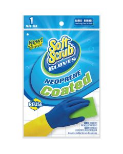 Soft Scrub Large Neoprene Coated Latex Rubber Glove