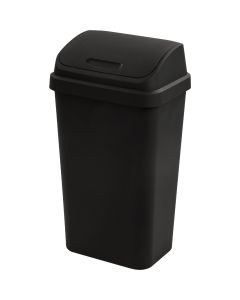 Sterilite 13 Gal./49 L Black Swing Top Wastebasket