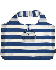 Meori Classic Blue Stripes Pocket Shopper Bag