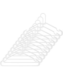 Whitmor White Tubular Plastic Clothes Hanger (10-Pack)