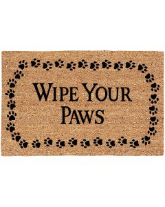 Americo Home Wipe Your Paws 18 In. x 30 In. Coir/Vinyl Door Mat