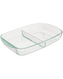 Pyrex 8 In. x 12 In. Divided Glass Bakeware