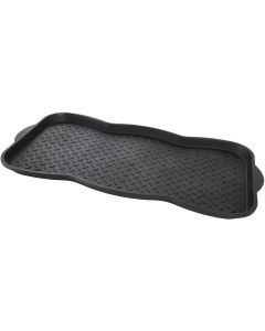 15x30 Black Recycled Plastic Contoured Boot Tray