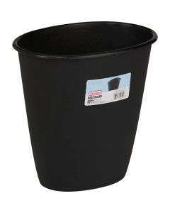 Sterilite 1.5 Gal./5.7 L Black Oval Vanity Wastebasket