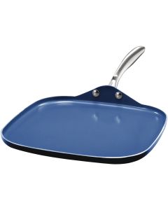 GraniteStone Diamond Blue 10.5 In. Non-Stick Griddle Pan