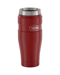 Thermos Stainless King 16 Oz. Matte Red Stainless Steel Travel Tumbler