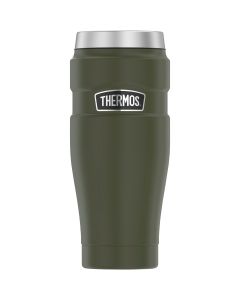 Thermos Stainless King 16 Oz. Army Green Stainless Steel Travel Tumbler