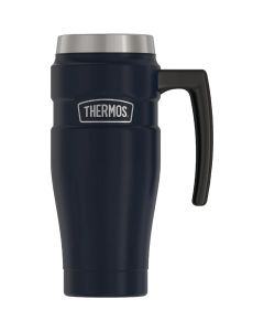 Thermos Stainless King 16 Oz. Matte Blue Stainless Steel Travel Mug