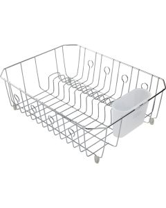 Rubbermaid 13.81 In. x 17.62 In. Chrome Wire Sink Dish Drainer