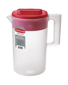 Rubbermaid 1 Gal. Simply Pour Plastic Pitcher with Multi-Function Lid