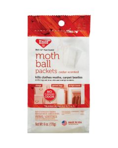 Enoz Moth-Tek 6 Oz. 18.75 Cu. Ft. Coverage Paper Packets Moth Balls