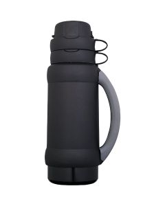 Thermos Add-A-Cup 35 Oz. Black or Blue Plastic Insulated Vacuum Bottle