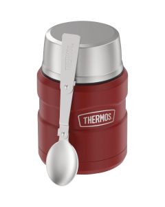 Thermos Stainless King 16 Oz. Matte Red Stainless Steel Food Jar With Spoon