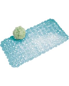 iDesign Pebblz 13.5 In. x 26 In. Blue Bath Mat