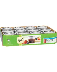 Ball 4 Oz. Glass Jam or Jelly Jar, (12-Pack)