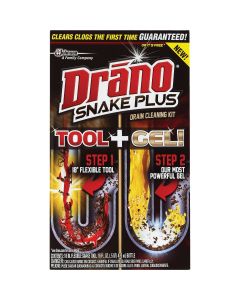 Drano 16 Oz. Snake Plus Gel Drain Cleaning Kit