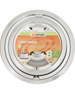 Range Kleen Electric (1) 6 In. & (1) 8 In. Style B Round Chrome Drip Pan