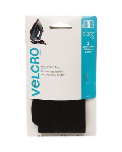 VELCRO Brand One-Wrap 7/8 In. x 23 In. Black Hook & Loop Tie (3 Ct.)