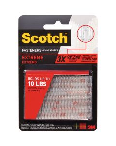 Scotch Extreme Clear 3 In. Reclosable Hook and Loop Strip