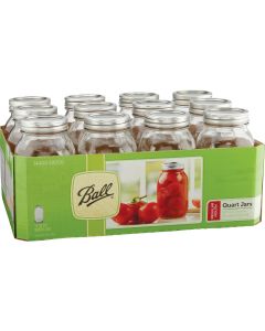 Ball 1 Quart Regular Mouth Mason Canning Jar (12-Count)