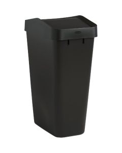 Rubbermaid 12.2 Gal. Black Swing-Top Wastebasket