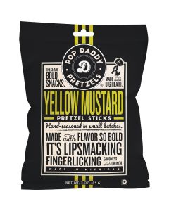 Pop Daddy 3 Oz. Yellow Mustard Pretzel Sticks