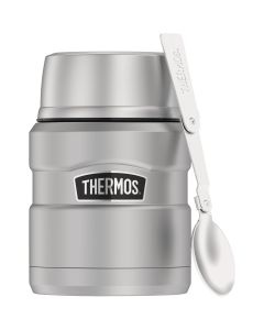 Thermos Stainless King 16 Oz. Silver Stainless Steel Food Jar With Spoon