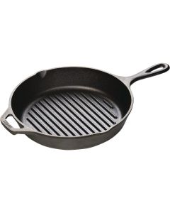 Lodge 10-1/4 In. Cast Iron Grill Pan Skillet