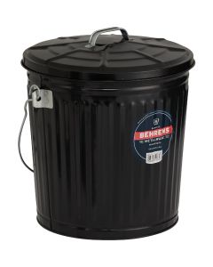 Behrens 7.5 Gal. Black Galvanized Steel Ash Pail