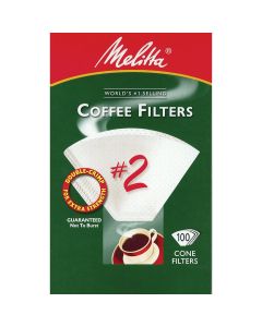 Melitta #2 Cone 4-6 Cup Coffee Filter (100-Pack)