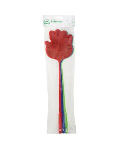 Smart Savers 5 In. x 4.7 In. Plastic Fly Swatter (3-Pack)