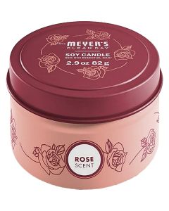 Mrs. Meyer's Clean Day 2.9 Oz. Rose Small Tin Soy Candle