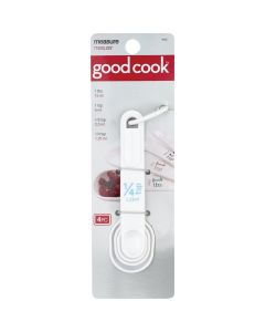 Goodcook White Plastic Measuring Spoon (4-Piece)