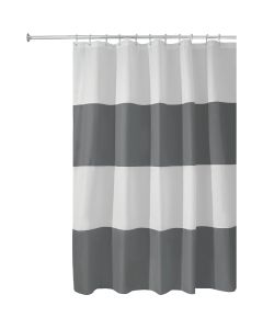 iDesign Zeno 72 In. x 72 In. Striped Shower Curtain