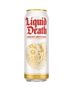 Liquid Death 19.2 Oz. Cherry Obituary 100% Sparkling Mountain Water