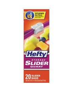 Hefty 1 Qt. Slider Food Storage Bag (20-Count) Stand & Fill Expandable Bottom