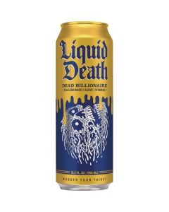 Liquid Death 19.2 Oz. Dead Billionaire Lemonade Tea