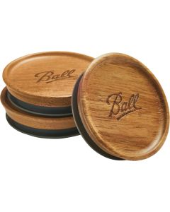 Ball Wide Mouth Wooden Lids (3-Pack)